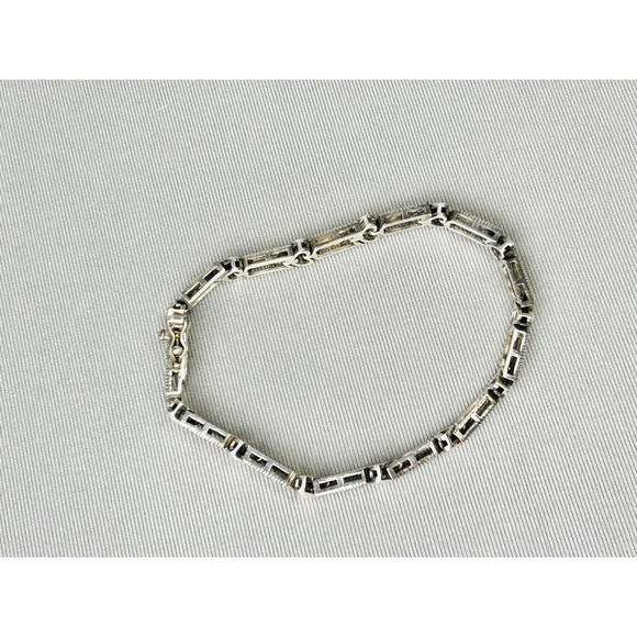 Sterling Silver Hearts Bracelet .925 Jewelry - Picture 8 of 9